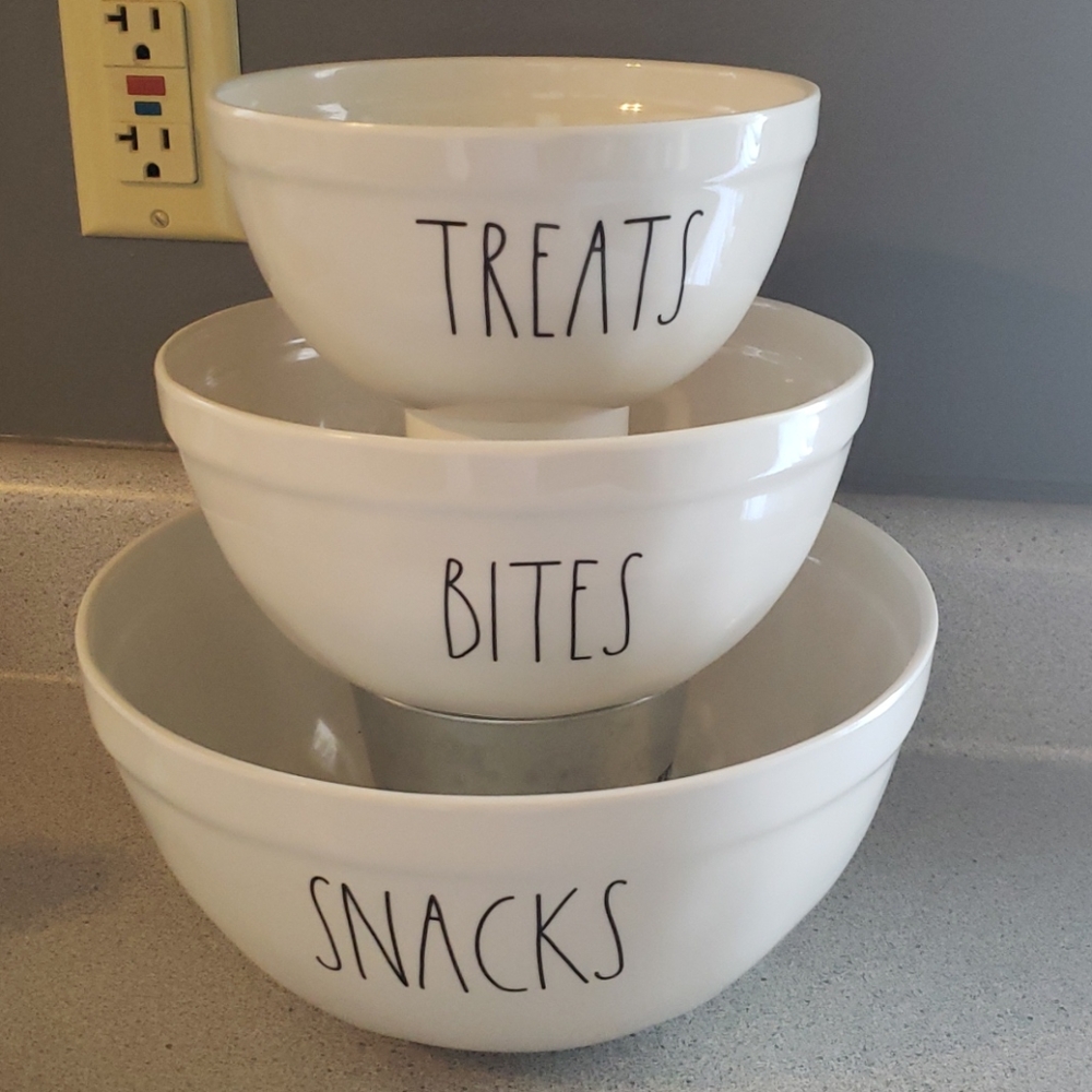 3 pc rae dunn bowl set